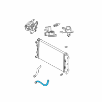 OEM 2002 Dodge Stratus Hose-Radiator Outlet Diagram - 4596358AC