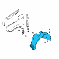 OEM Hyundai Palisade Front Wheel Guard Assembly, Right Diagram - 86812-S8000