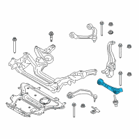 OEM 2020 BMW 530i xDrive Bottom Rubber Mount Wishbone, Right Diagram - 31-10-6-861-182