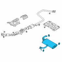 OEM 2017 Kia Niro Rear Muffler Assembly Diagram - 28710G5130
