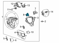 OEM Cadillac Escalade ESV Cruise Switch Diagram - 13536142