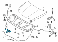 OEM 2022 Kia Sorento Latch Assembly-Hood Diagram - 81130R5000