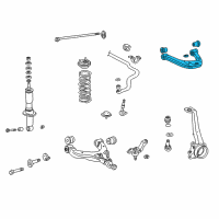 OEM 1997 Toyota 4Runner Upper Control Arm Diagram - 48610-35040