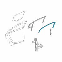 OEM 2008 Saturn Aura Weatherstrip Asm-Rear Side Door Window Inner Diagram - 20856457