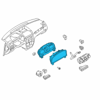 OEM 2011 Mercury Milan Cluster Assembly Diagram - AE5Z-10849-LB