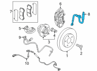 OEM 2022 Cadillac CT4 Brake Hose Diagram - 84999723