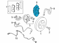 OEM Cadillac CT4 Caliper Diagram - 84749860