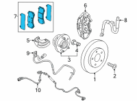 OEM Cadillac CT4 Brake Pads Diagram - 85115921