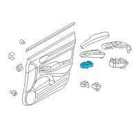 OEM Honda Civic Switch Assembly, Power Window Passenger Diagram - 35760-SNA-A13