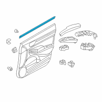 OEM Honda Civic Weatherstrip, R. FR. Door (Inner) Diagram - 72335-SNA-A01