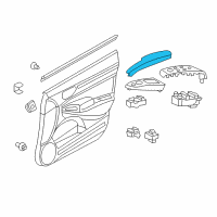 OEM 2006 Honda Civic Armrest, Left Front Door Lining (Pearl Ivory) Diagram - 83580-SNA-A11ZB