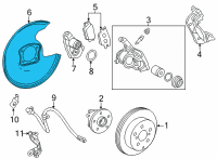 OEM Lexus NX450h+ Cover, Disc Brake Du Diagram - 47881-42040