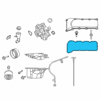 OEM Jeep Grand Cherokee Gasket-Cylinder Head Cover Diagram - 53021959AA