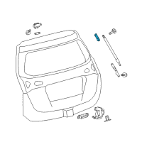 OEM 2015 Toyota RAV4 Lift Cylinder Upper Bracket Diagram - 68946-0R010