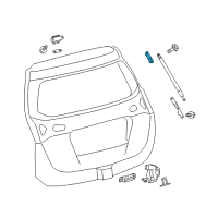 OEM 2013 Toyota RAV4 Lift Cylinder Upper Bracket Diagram - 68946-0R010