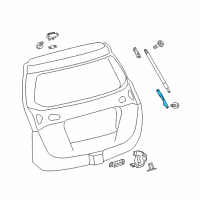 OEM 2017 Toyota RAV4 Lift Cylinder Lower Bracket Diagram - 68947-0R030