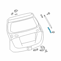 OEM Toyota RAV4 Lift Cylinder Lower Bracket Diagram - 68947-0R030