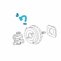 OEM 2005 GMC Canyon Hose Asm-Power Brake Booster Vacuum Diagram - 22924822