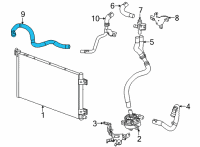 OEM 2021 Cadillac CT5 Outlet Hose Diagram - 84873589