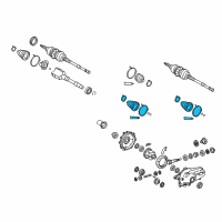 OEM Lexus GS460 Boot Kit, Front Drive Shaft Diagram - 04438-30051