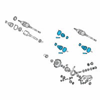 OEM Lexus GS460 Boot Kit, Front Drive Shaft Diagram - 04428-30101