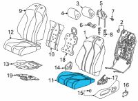 OEM 2022 Acura MDX Pad Complete, Front Left Cushion Diagram - 81537-TYA-A22