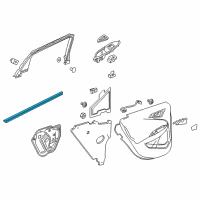 OEM 2021 Chevrolet Malibu Belt Weatherstrip Diagram - 22987627