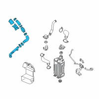 OEM 2015 Hyundai Veloster Pipe & Hose Assembly-Turbo Changer WATERFEED Diagram - 28250-2B710