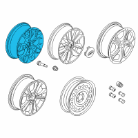 OEM 2014 Ford Escape Wheel, Alloy Diagram - CJ5Z-1007-K