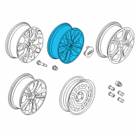 OEM 2015 Ford Escape Wheel, Alloy Diagram - EJ5Z-1007-A