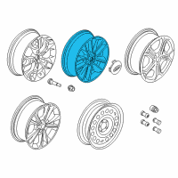 OEM 2018 Ford Escape Wheel, Alloy Diagram - EJ5Z-1007-A