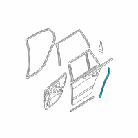 OEM BMW 528i Rear Left Sealing Betw.Door And Column Diagram - 51-22-8-159-813