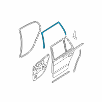 OEM 2000 BMW 528i Left Rear Sealing Betw.Door A.Roof Frame Diagram - 51-22-0-402-749