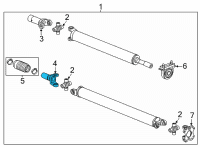 OEM 2020 Chevrolet Silverado 3500 HD Slip Yoke Diagram - 15898092