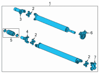 OEM 2021 Chevrolet Silverado 3500 HD Drive Shaft Diagram - 84042514