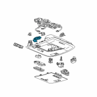 OEM 2018 GMC Sierra 2500 HD Reading Lamp Assembly Diagram - 84556769