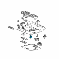 OEM Chevrolet Silverado 1500 Courtesy Lamp Diagram - 22880316