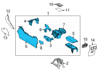 OEM 2022 Toyota Venza Console Base Diagram - 58810-48620-C0