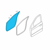 OEM 2012 Hyundai Santa Fe Weatherstrip Assembly-Front Door Side LH Diagram - 82130-0W000