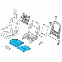 OEM 2018 Ford Transit-150 Seat Cushion Pad Diagram - CK4Z-9963222-A