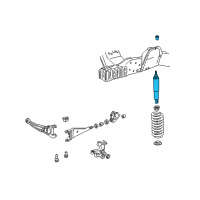 OEM 2004 Ford E-150 Club Wagon Shock Diagram - 6C2Z-18124-B