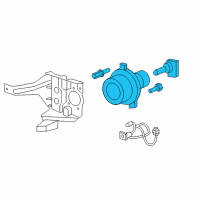 OEM 2010 Saturn Outlook Fog Lamp Assembly Diagram - 15857766