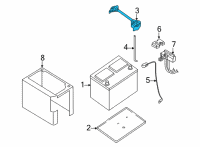 OEM 2019 Nissan Titan Battery Frame Diagram - 24427-EB70A