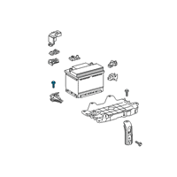 OEM 2019 Toyota Avalon Battery Tray Bolt Diagram - 90105-08500