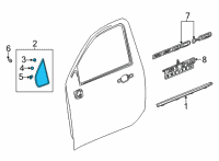 OEM 2022 Chevrolet Silverado 2500 HD Corner Molding Diagram - 84762190