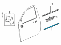 OEM 2022 Chevrolet Silverado 3500 HD Belt Molding Diagram - 84901299