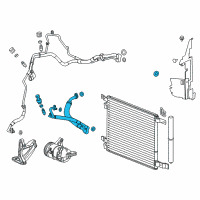 OEM 2012 Cadillac SRX Pressure Hose Diagram - 23373753