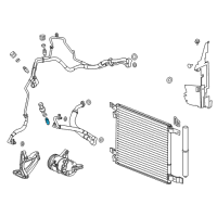 OEM Cadillac Pressure Hose Valve Diagram - 20795537