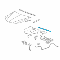 OEM 2005 Pontiac Grand Prix Strut Asm-Hood Diagram - 15287684