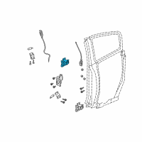 OEM Saturn Ion Hinge Asm, Rear Side Door Upper Diagram - 22712203